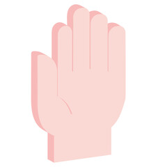 Obraz premium Hand palm vector isometric icon