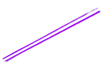 Isolated purple pencil line on transparent background.