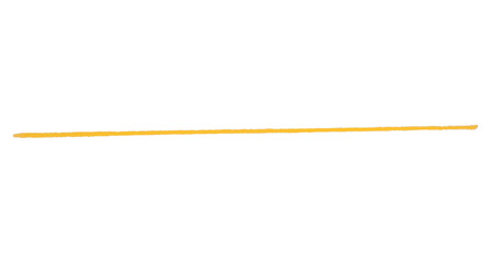 Isolated yellow pencil line on transparent background.