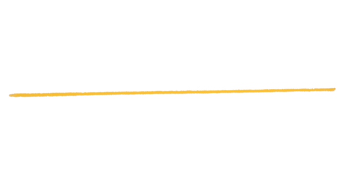 Isolated yellow pencil line on transparent background.