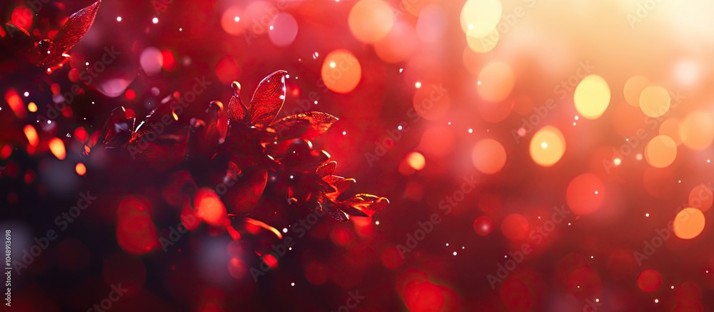 Aufkleber red bokeh. with copy space image. place for adding text or design