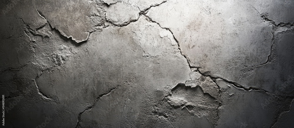 Aufkleber aged gray wall abstract vintage gray backdrop textured old concrete plaster cracks. with copy space image. Place for adding text or design