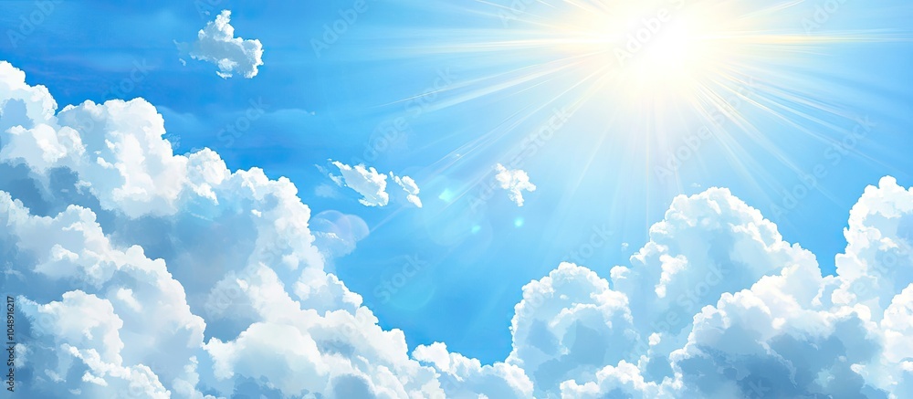Leinwandbilder clouds and a blue sky on a bright sunny day. with copy space image. place for adding text or design