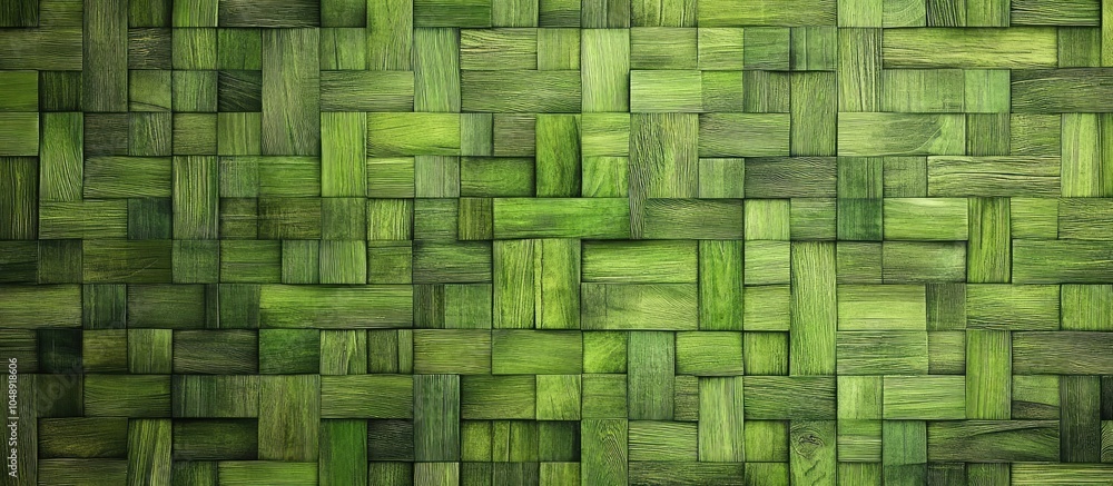 Fototapete green wooden parquet pattern. with copy space image. place for adding text or design