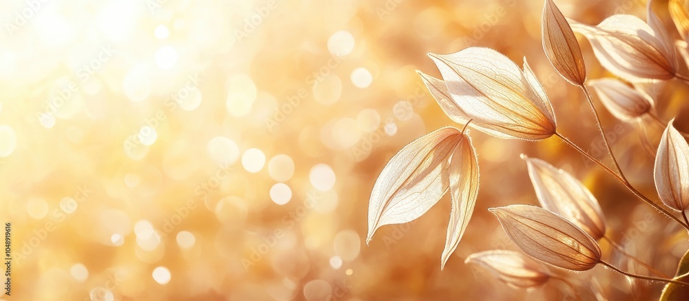Leinwandbilder clematis seed in the autumn season. with copy space image. place for adding text or design