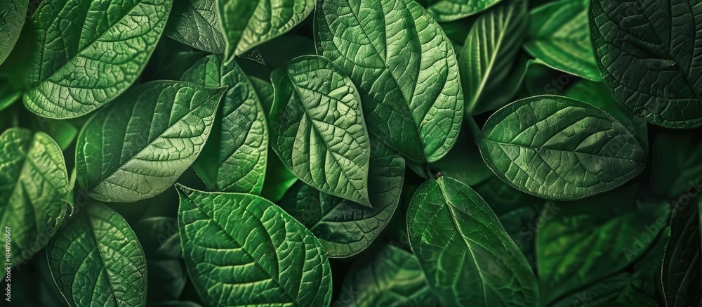 Leinwandbilder green nature background close up of green leaf texture for a natural and fresh wallpaper theme. with