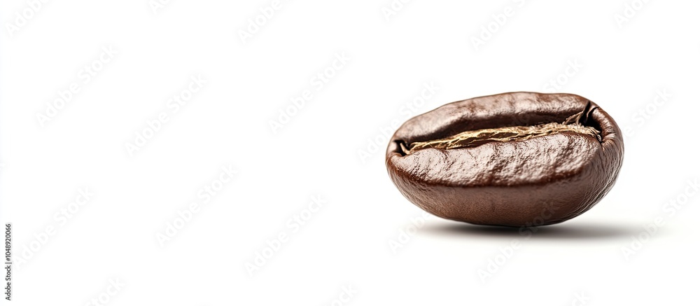 Aufkleber coffee bean against a white background blurred roasted coffee bean. with copy space image. place for