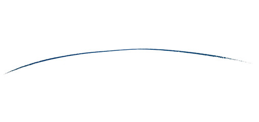 Isolated blue pencil line on transparent background.