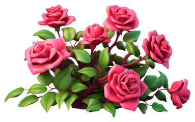 Naklejka premium PNG Rose flower petal plant.