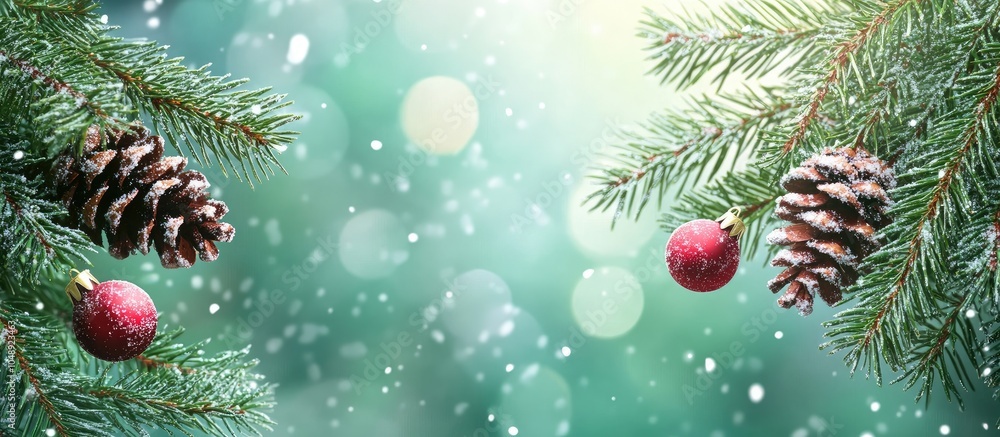 Poster christmas greeting card festive noel background symbol of the new year christmas tree. with copy spa