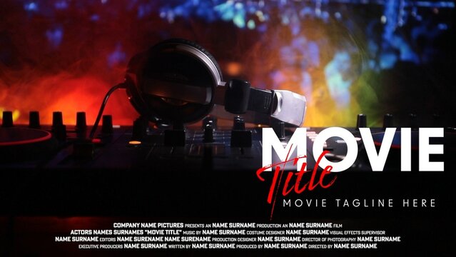 Action Movie Modern Movie Intro Title with description
