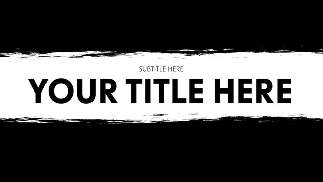 Modern Brush Stroke Title Intro