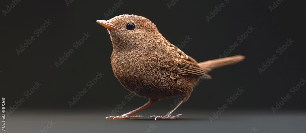 Poster house wren. with copy space image. Place for adding text or design