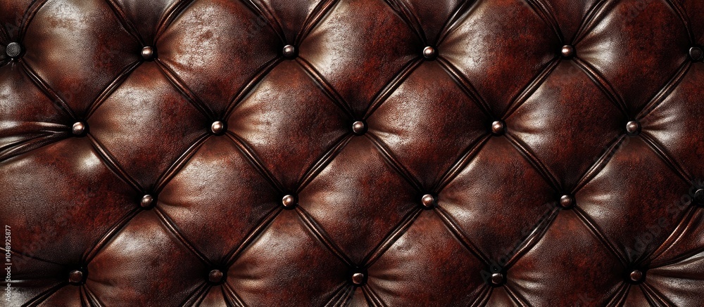 Poster luxurious texture of leather furniture adorned. with copy space image. place for adding text or desi