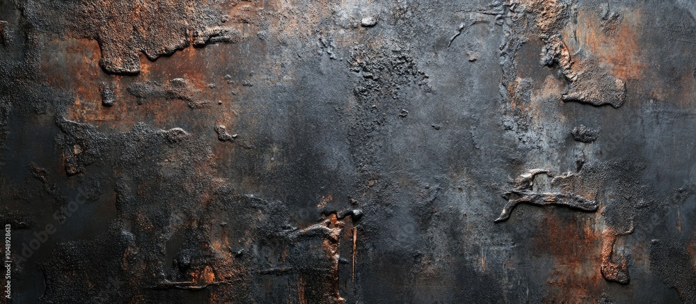 Poster scratched metal texture abstract industrial backdrop. with copy space image. Place for adding text or design