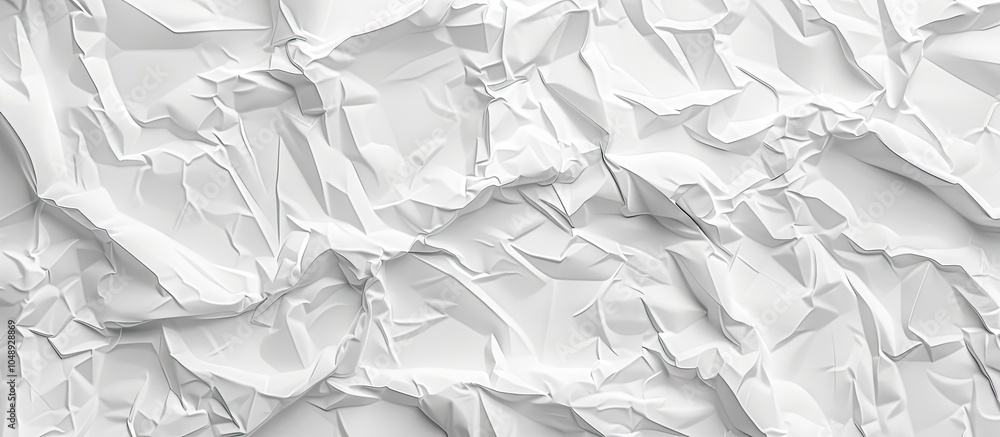 Fototapete white wrinkled paper texture background. with copy space image. place for adding text or design