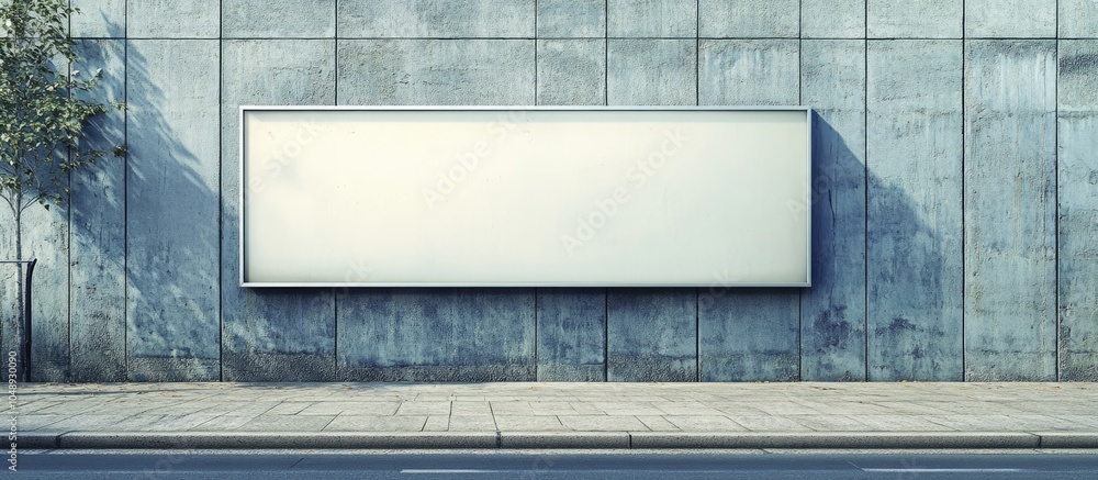 Poster Large empty billboard on a street wall banners allowing space for your own text. with copy space image. Place for adding text or design
