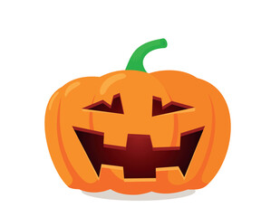 halloween pumpkin isolated on white