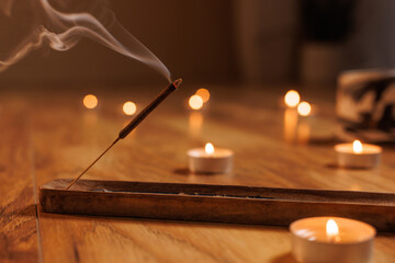Burning Incense Stick with Spike for Aromatherapy
