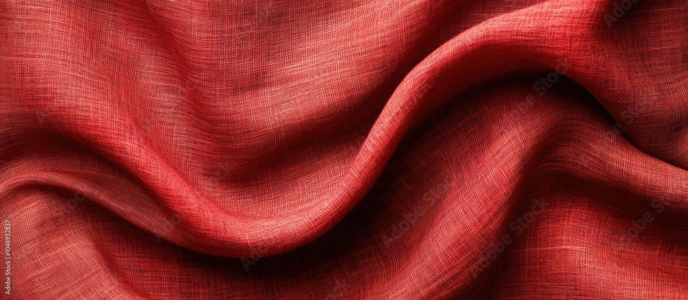 Aufkleber Red Natural Linen Fabric Texture. with copy space image. Place for adding text or design