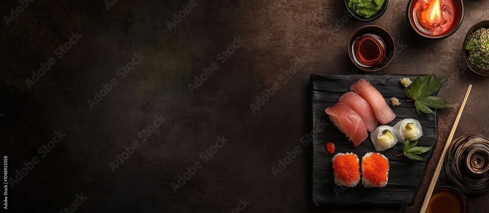 Aufkleber kazunoko depicted in japanese cuisine. with copy space image. place for adding text or design
