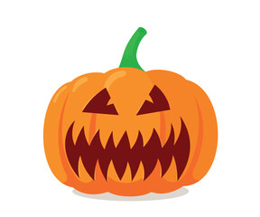 halloween pumpkin isolated on white