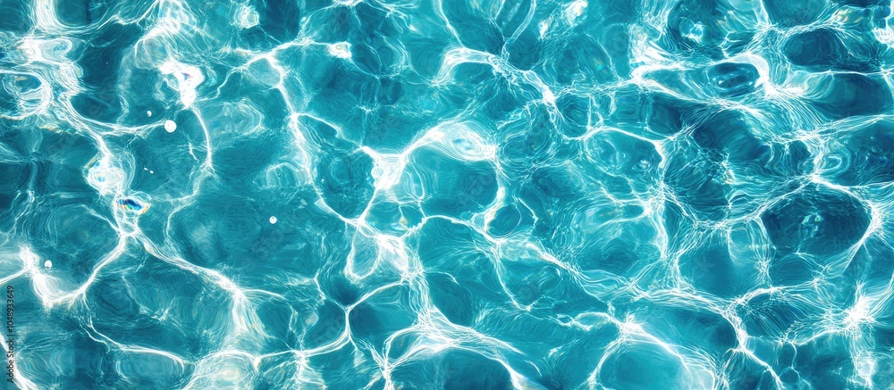 Poster Swimming pool water surface Abstract backdrop Long banner. with copy space image. Place for adding text or design