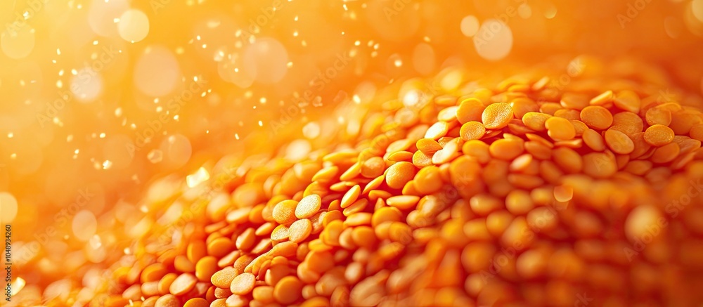 Poster Red orange lentil. with copy space image. Place for adding text or design