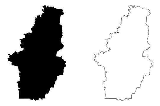 Bogota City (Republic of Colombia, Capital District Department) map vector illustration, scribble sketch City of Santa Fe de Bogota map