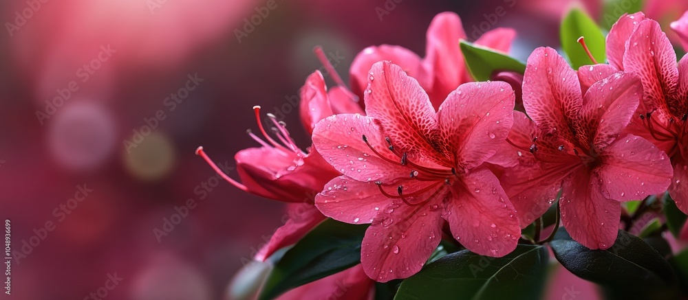 Fototapete azalea. with copy space image. place for adding text or design