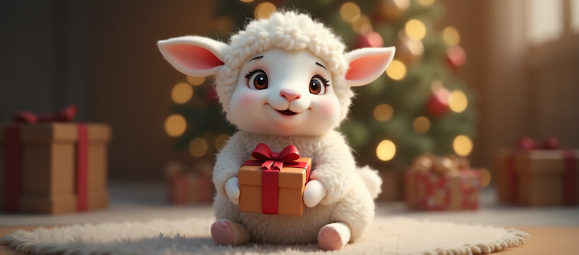 A bally little lamb with a gift
