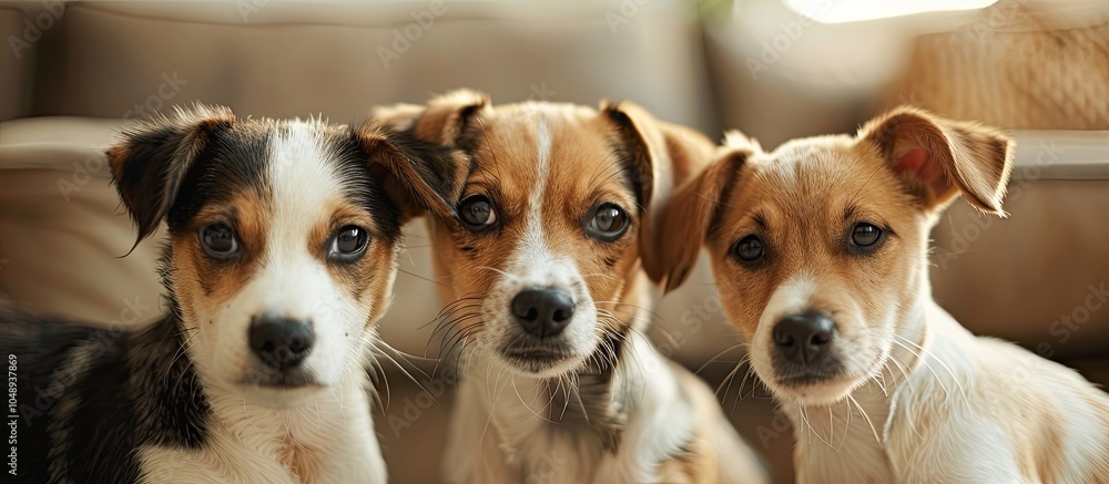 Poster lovely pet dogs. with copy space image. place for adding text or design