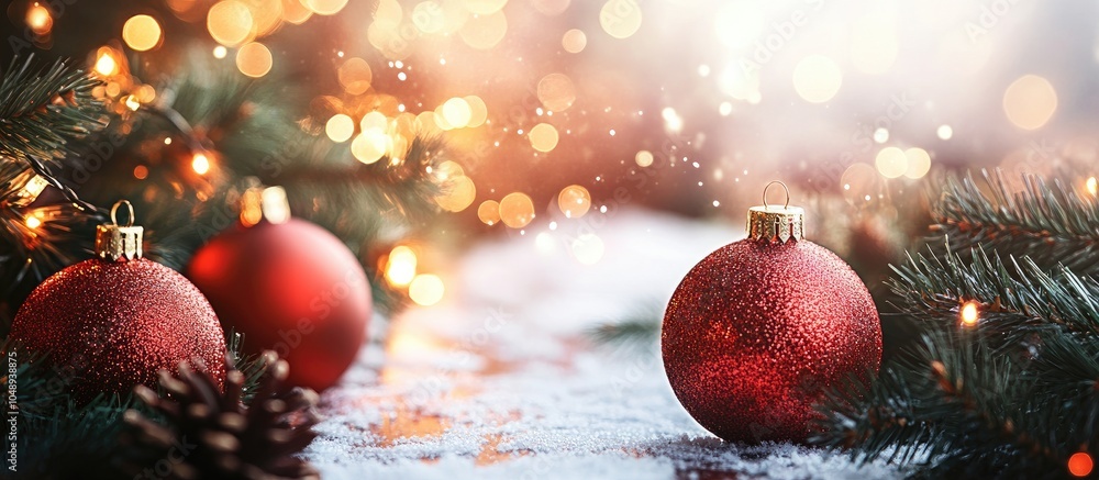 Aufkleber christmas decor on an abstract background. with copy space image. place for adding text or design