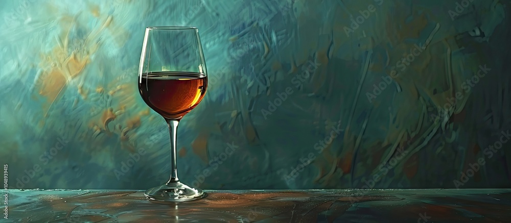 Aufkleber Cup of Sherry wine in Jerez. with copy space image. Place for adding text or design