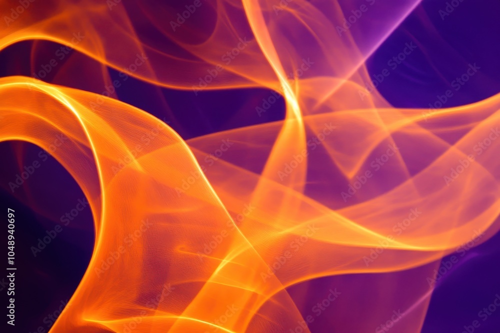Aufkleber vibrant swirling patterns of orange and purple smoke creating a mesmerizing abstract visual effect