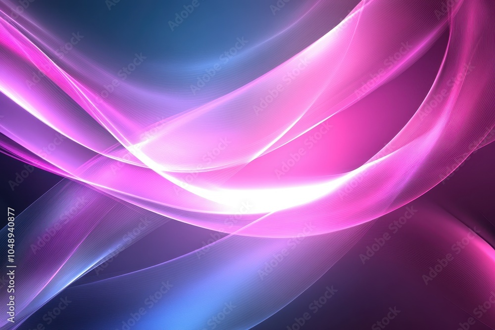 Aufkleber colorful abstract waves of light flow gracefully across a dark background creating a dynamic visual 