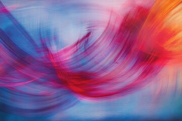 Colorful abstract swirls of red, pink, and blue blending together in a vibrant artistic display