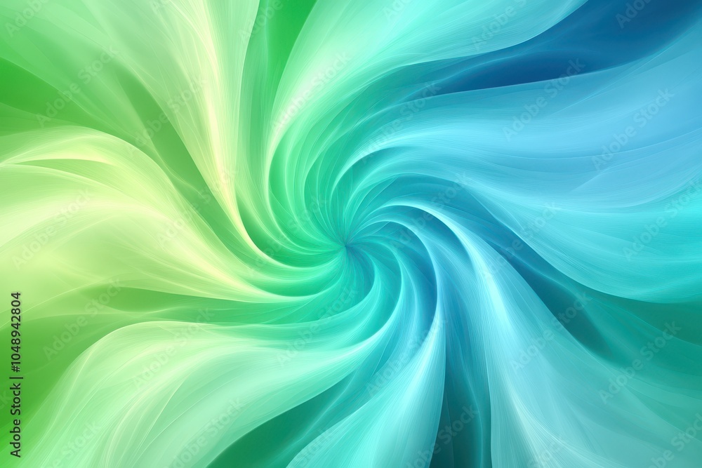 Aufkleber swirling pattern of blue and green hues creating a mesmerizing vortex design in soft gradients
