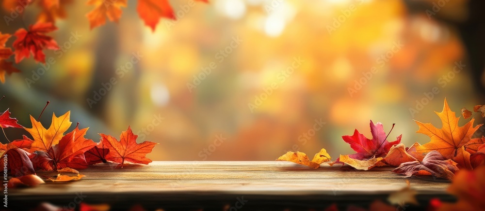 Fototapete fall background. with copy space image. Place for adding text or design