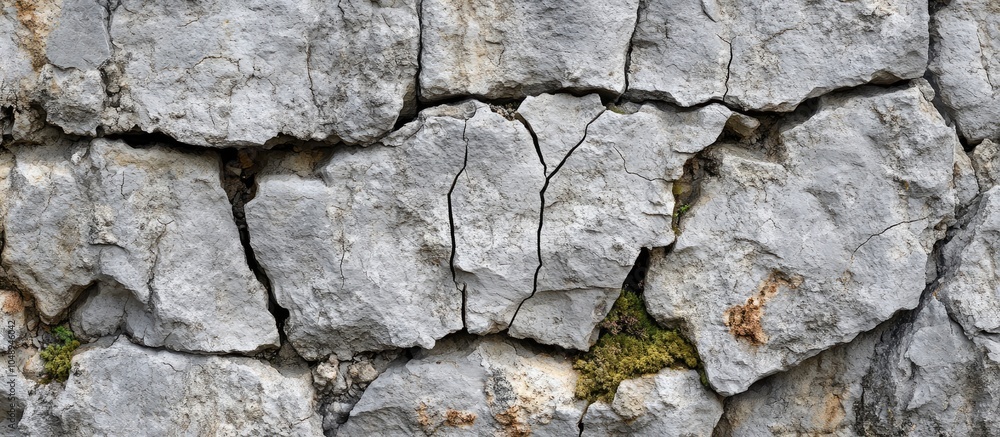 Leinwandbilder rock texture image of a cracked weathered limestone cliff wall featuring a unique and rare grunge na