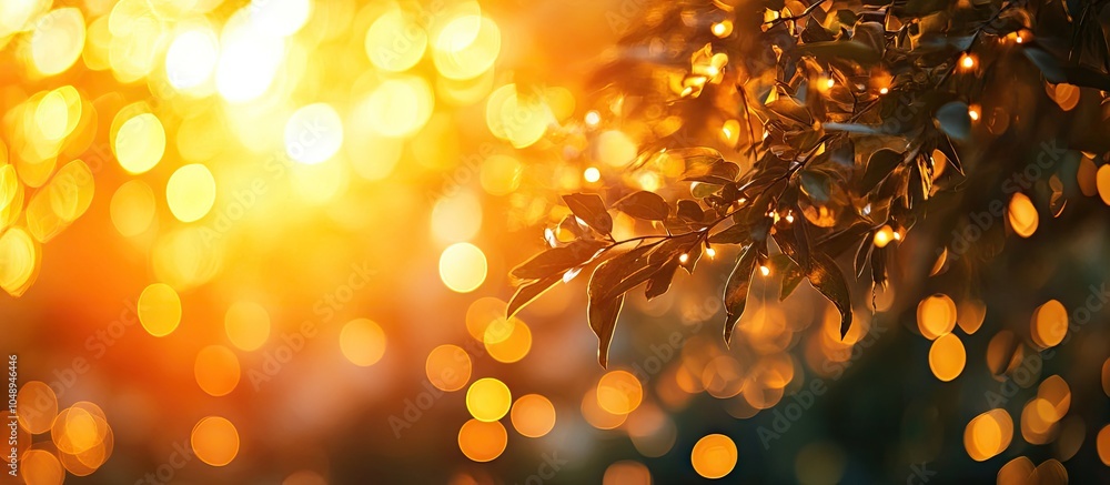 Fototapete orange bokeh background from natural settings beneath tree shade. with copy space image. place for a