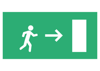 Emergency exit public icon stock illustration
