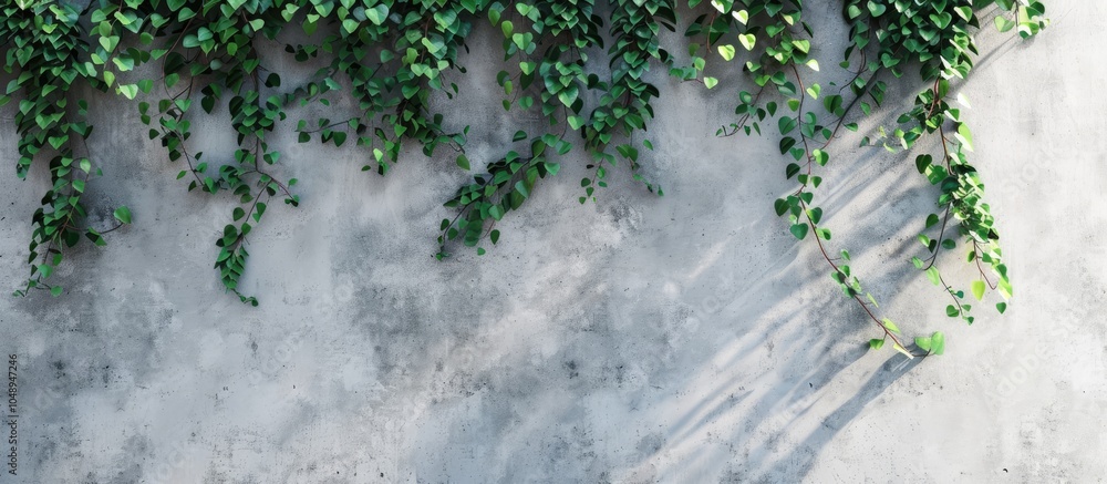 Poster climbing plant wall. with copy space image. place for adding text or design
