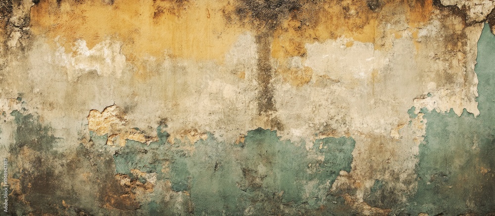 Aufkleber Aged weathered wall with a grunge background or texture. with copy space image. Place for adding text or design