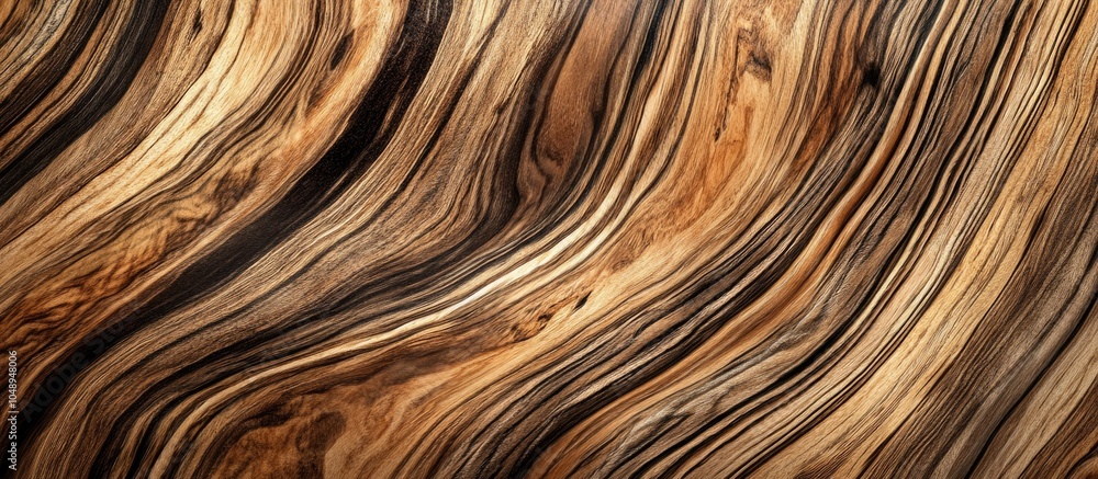 Poster image natural veneer of zebrano. with copy space image. place for adding text or design