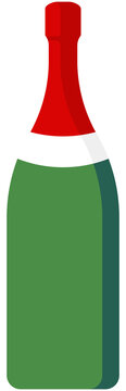 recommend clip art: Cartoon champagne bottle illustration.	