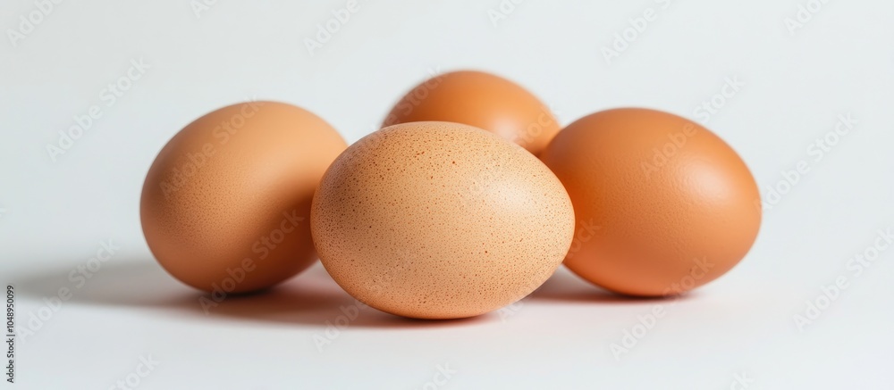 Poster eggs on a white backdrop. with copy space image. place for adding text or design