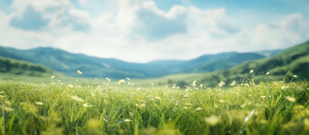 Poster blurred natural scenery backdrop. with copy space image. place for adding text or design