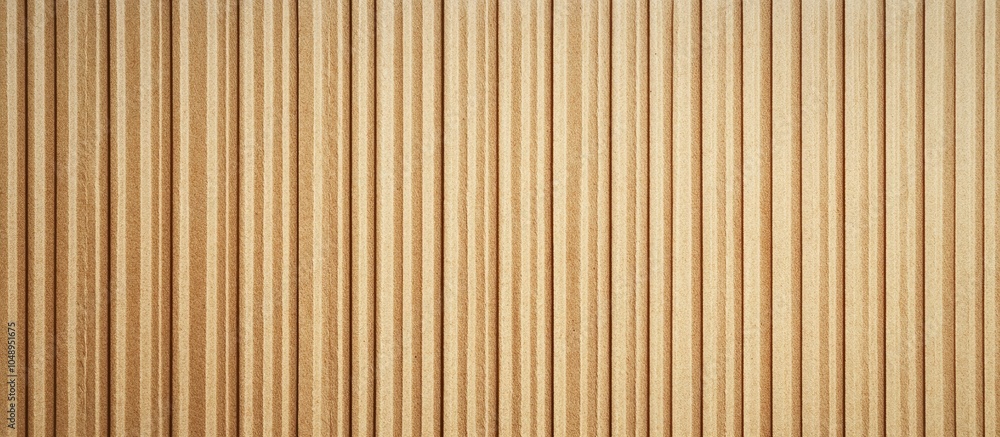 Poster Kraft paper texture with a vertical striped pattern for wrapping Background featuring Kraft paper texture. with copy space image. Place for adding text or design