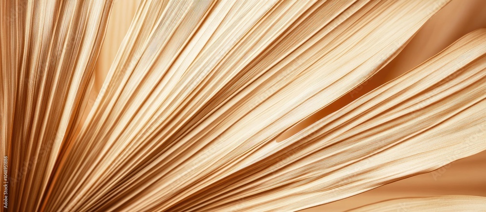 Poster Close up of dry palm leaf texture Background of plants Poster in soft sandy pastel colors. with copy space image. Place for adding text or design
